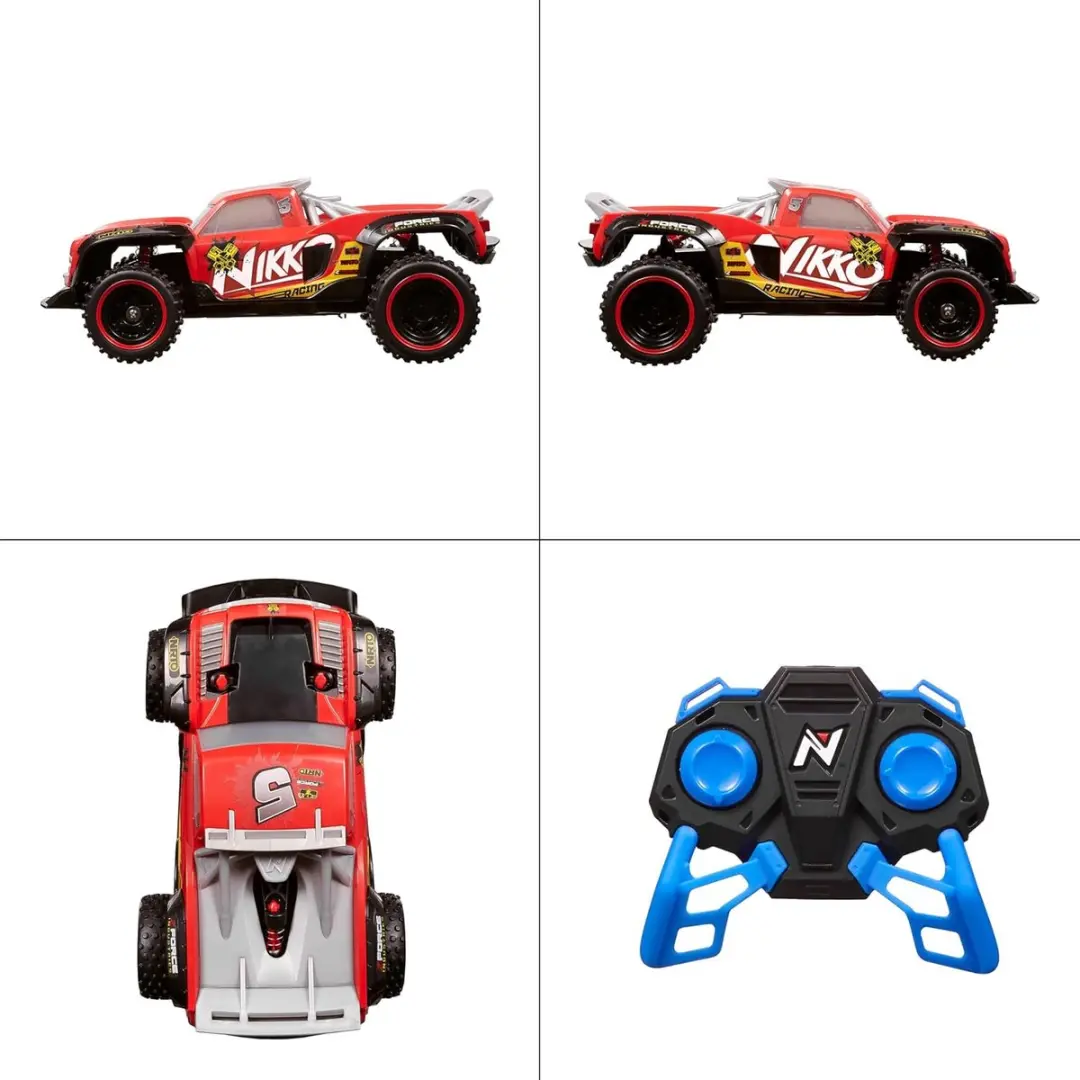 NIKKO Pro Truck RC Auto 14 km/h - 4WD - Rood - 4x 6V Accu