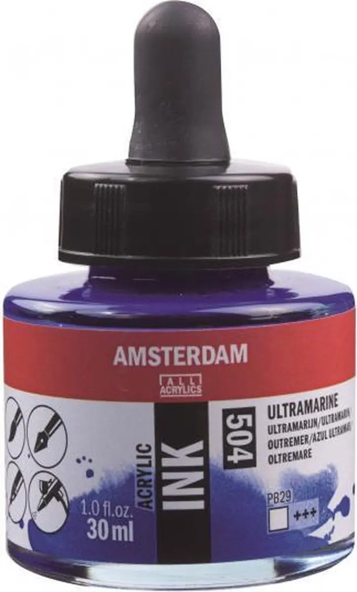 Amsterdam Acrylic Inkt 30ml - Ultramarijn