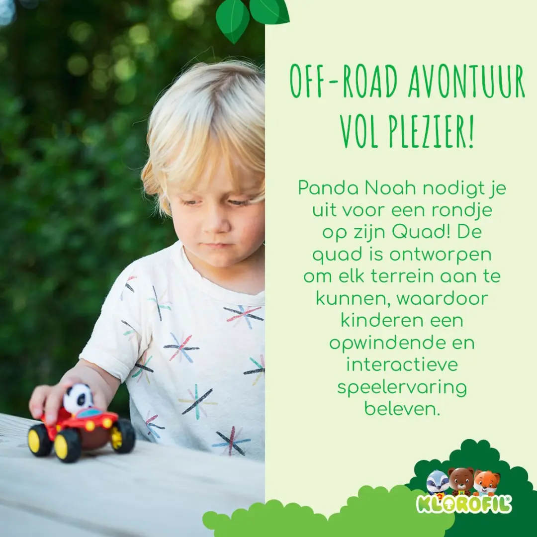 Klorofil De Quad Speelset 700208 - Interactief Speelgoed - Panda Figuur - 2-delig