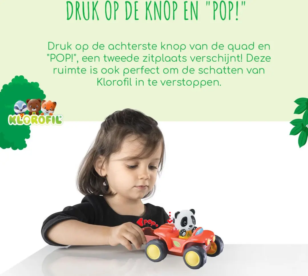 Klorofil De Quad Speelset 700208 - Interactief Speelgoed - Panda Figuur - 2-delig
