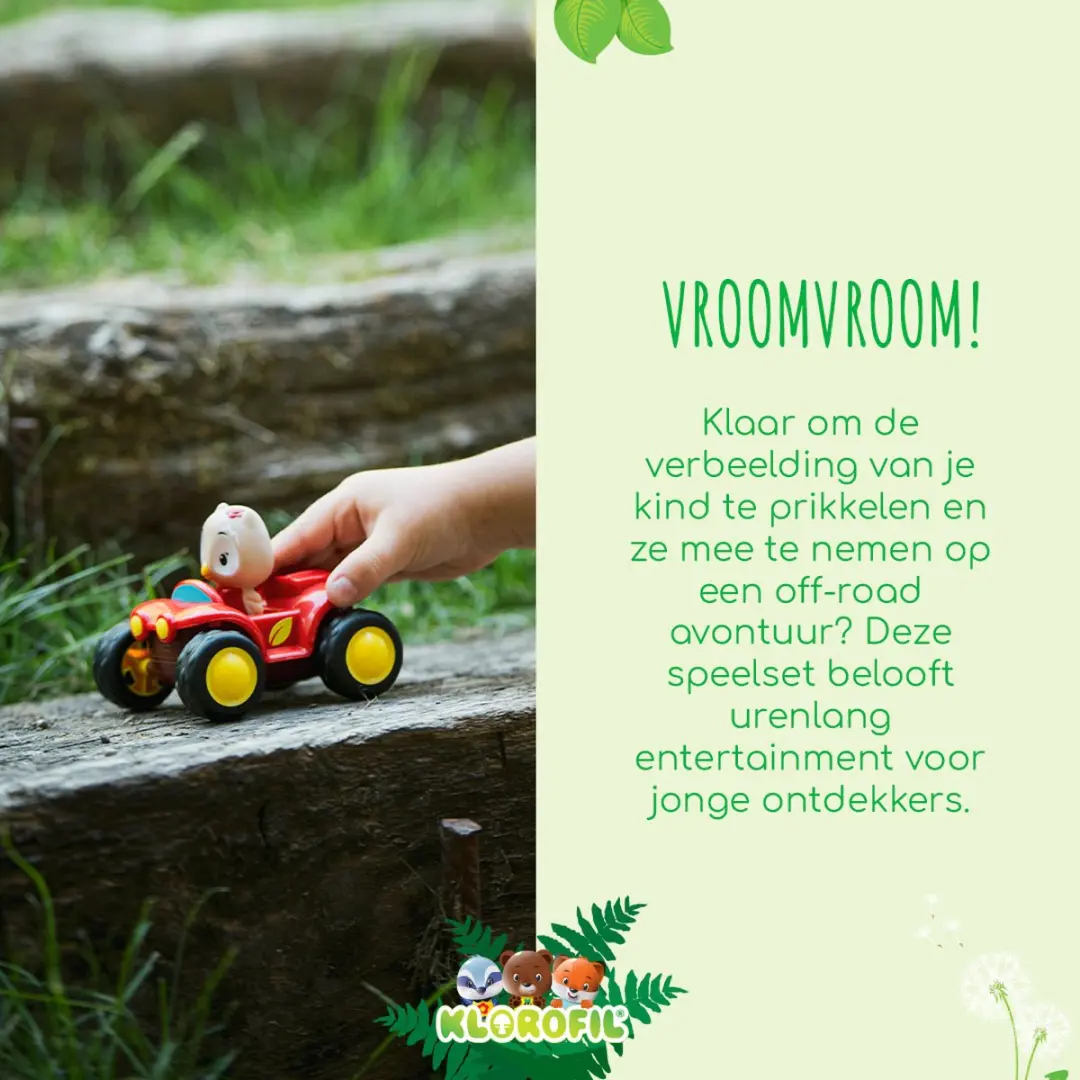 Klorofil De Quad Speelset 700208 - Interactief Speelgoed - Panda Figuur - 2-delig