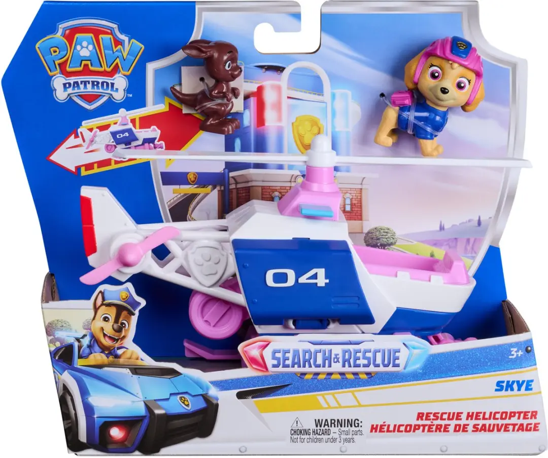 PAW Patrol Skye Helikopter Speelgoed - 2 Figuren & Terugtrekfunctie - Skye