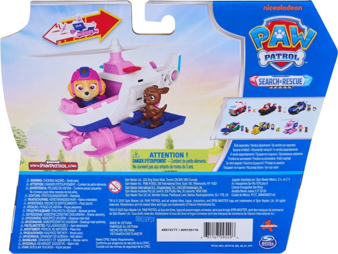 PAW Patrol Skye Helikopter Speelgoed - 2 Figuren & Terugtrekfunctie - Skye
