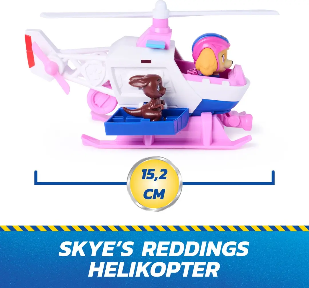 PAW Patrol Skye Helikopter Speelgoed - 2 Figuren & Terugtrekfunctie - Skye - afbeelding 6 van 6