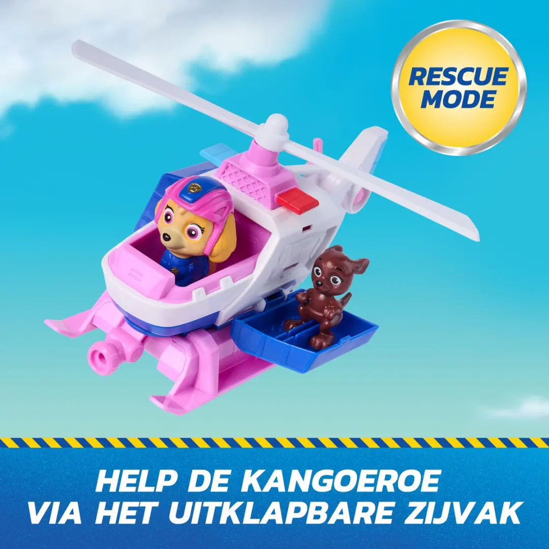 PAW Patrol Skye Helikopter Speelgoed - 2 Figuren & Terugtrekfunctie - Skye