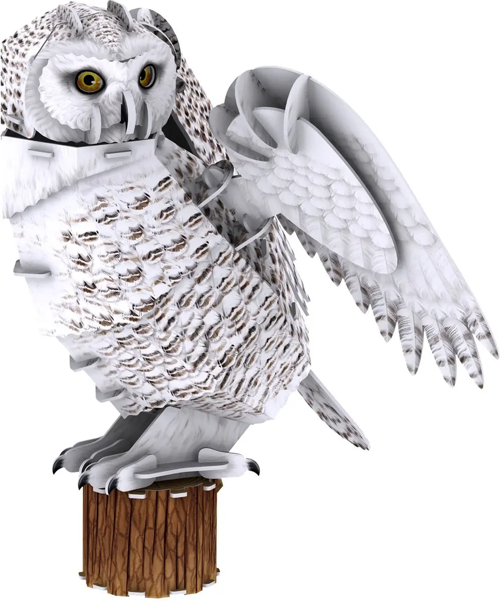 National Geographic 3D Puzzel Sneeuw Uil - 32 Stuks - Multicolor