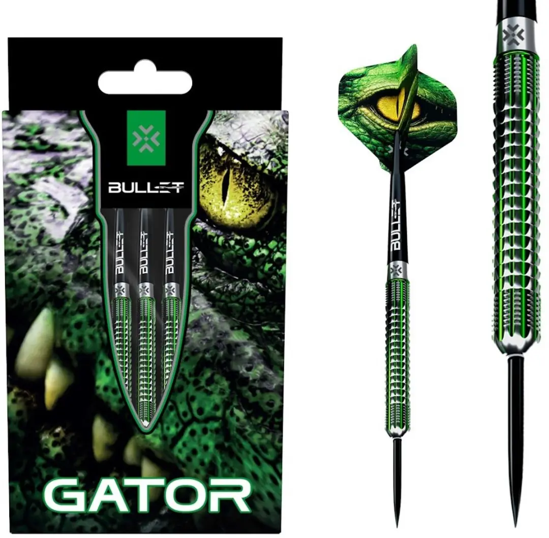 Bullet Gator 90% Dartpijlen - 3 Stuks - Groen