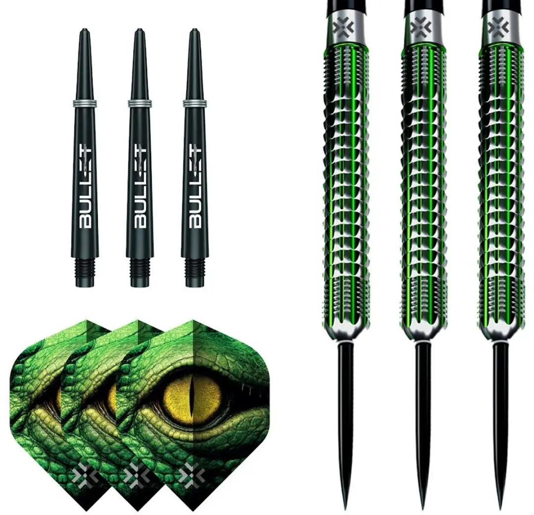 Bullet Gator 90% Dartpijlen - 3 Stuks - Groen