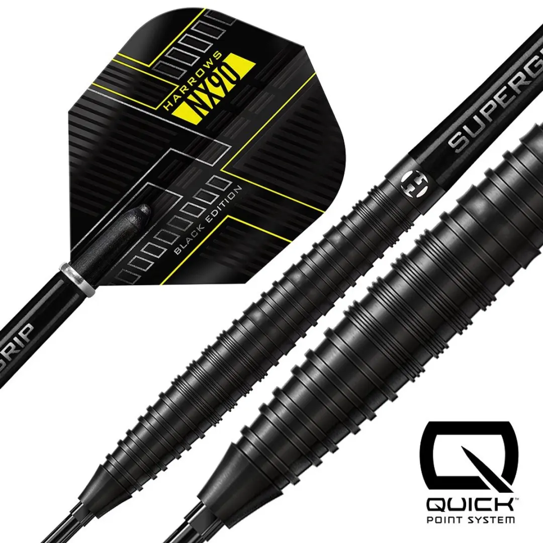 Harrows NX90 Black Edition Darts 25gr - 3 Stuks
