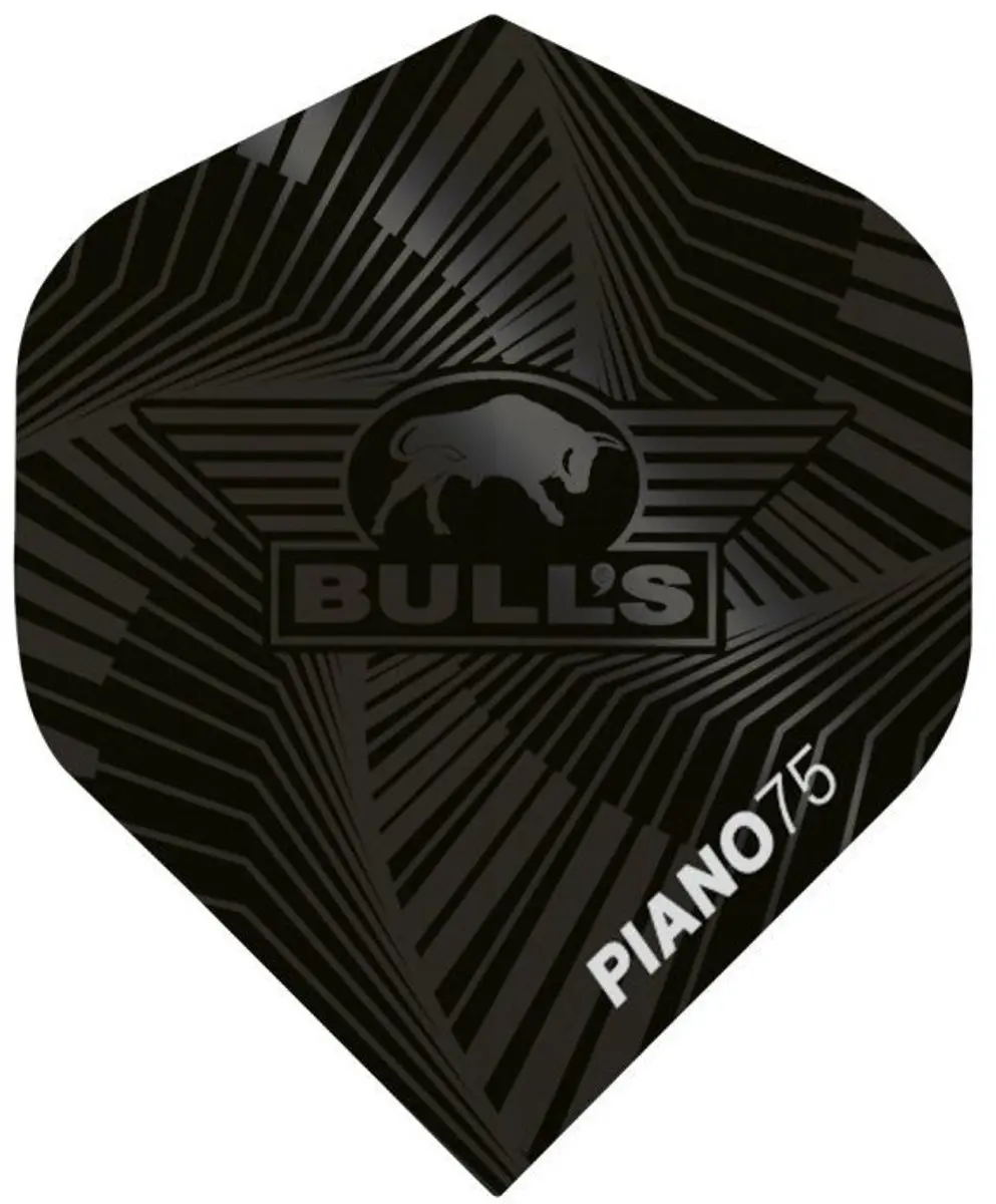 Bull's Flights Piano 75 - 25 Stuks (5x5) - Zwart