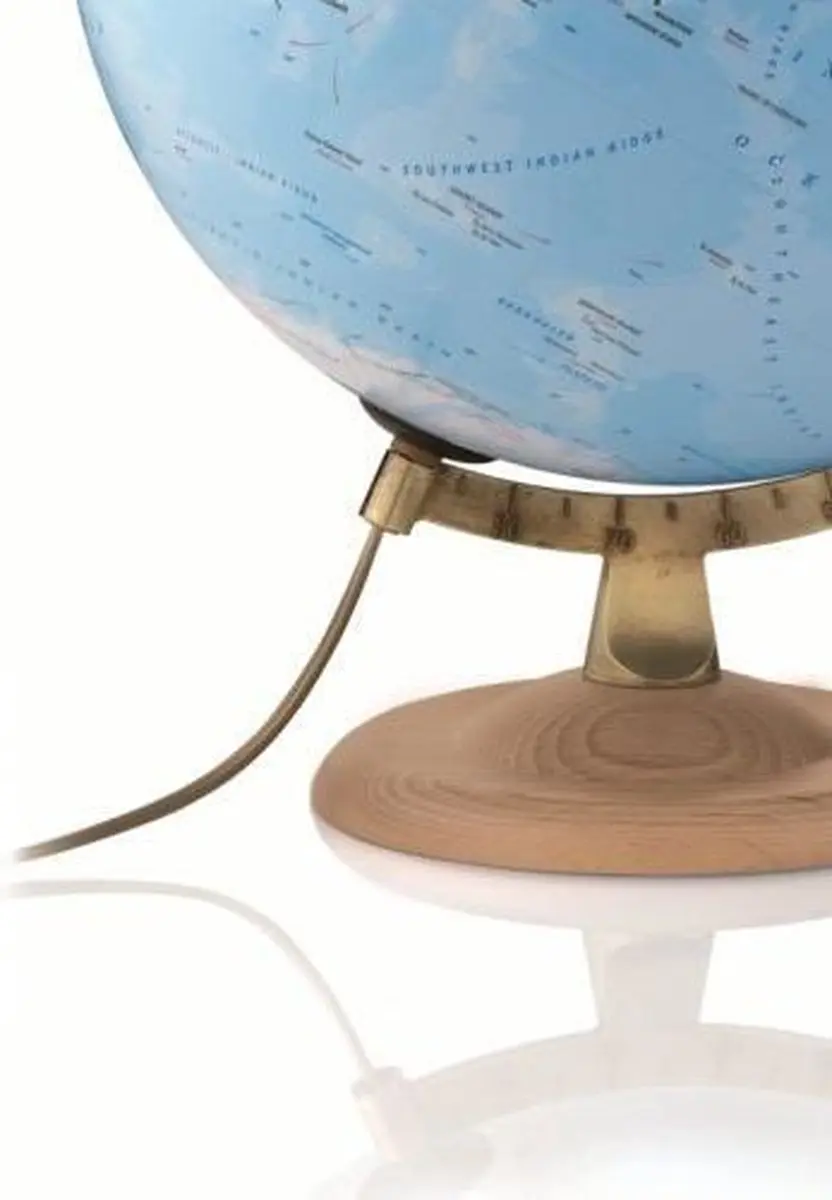 National Geographic Globe Gold Classic 30cm - Blauw/Bruin - Beuken voet