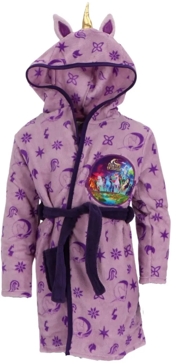 Unicorn Purple Academy Kinderbadjas
