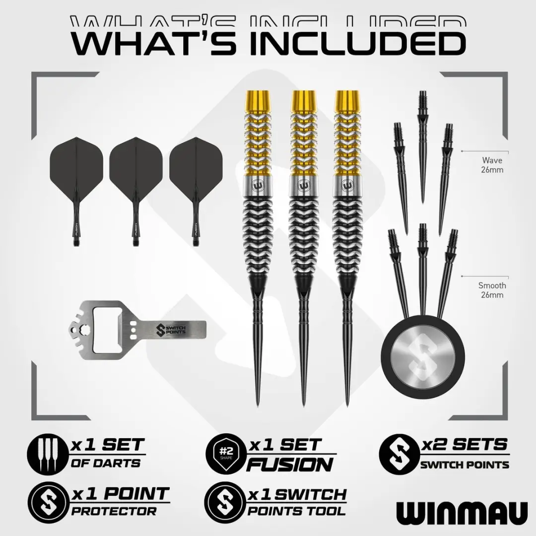 Winmau Exion Torpedo Switch Point Dartpijlen 3 Stuks