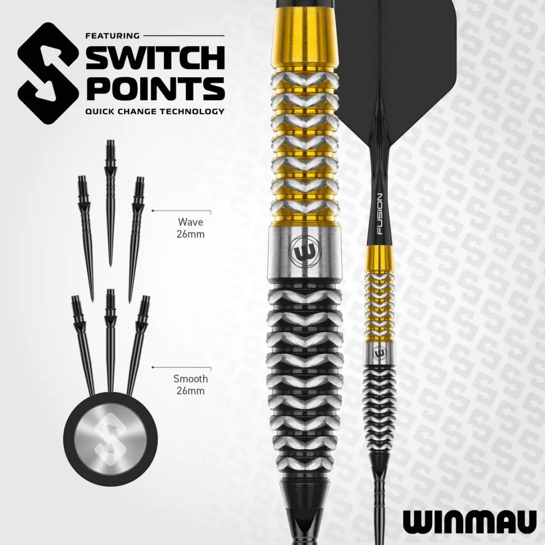 Winmau Exion Torpedo Switch Point Dartpijlen 3 Stuks
