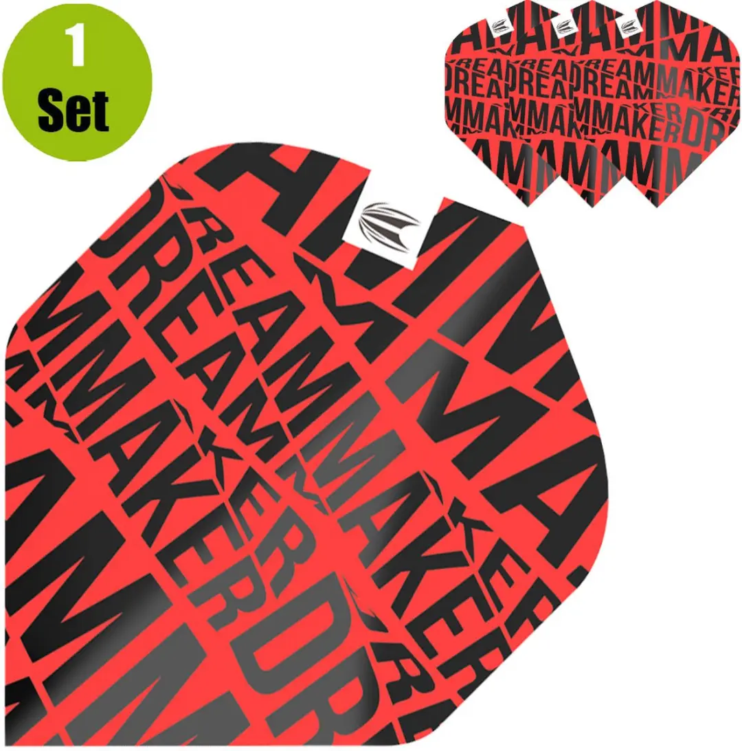 Target Dimitri van den Bergh Brass Pro Ultra NO2 Dart Flights - 3 Stuks - Rood