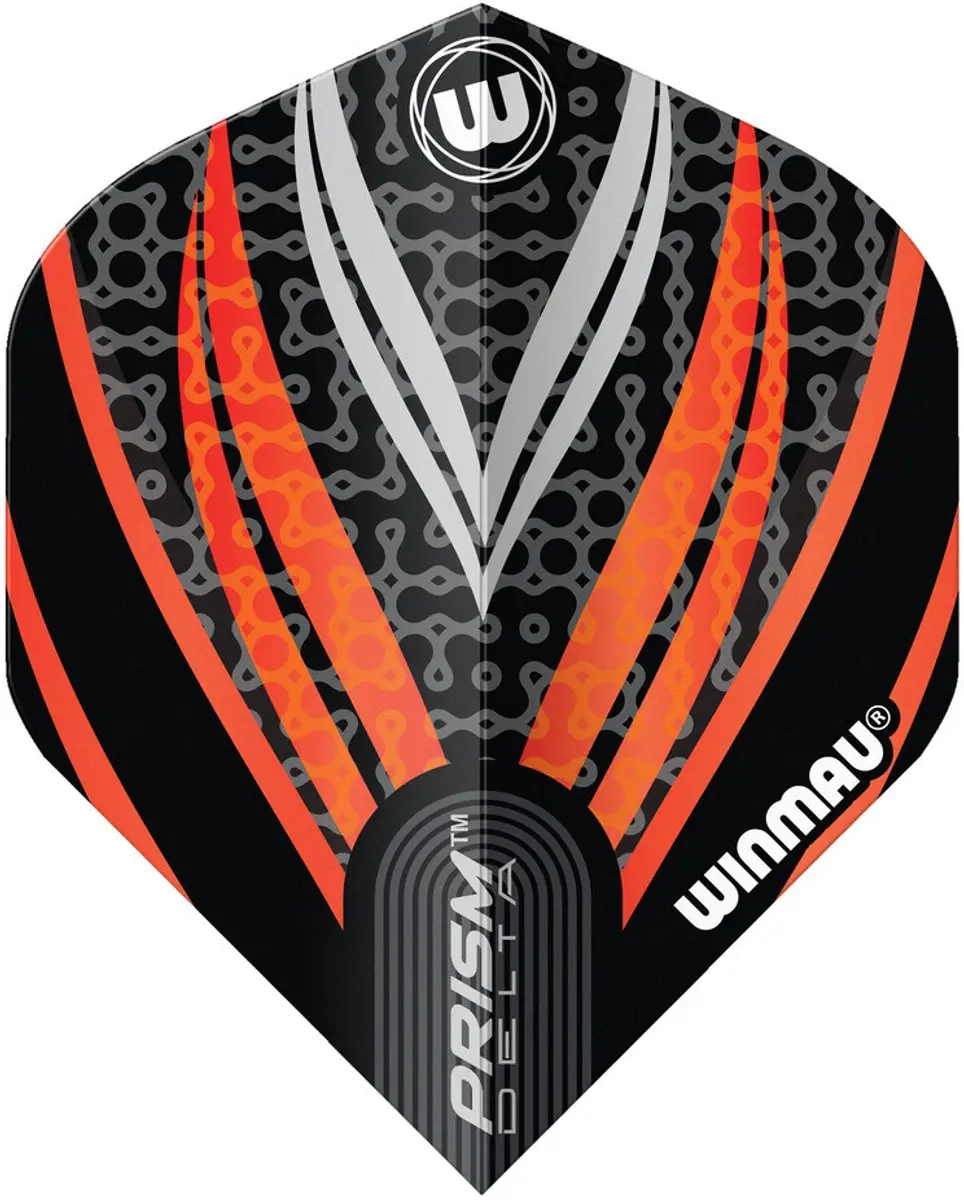 Winmau Prism Delta Dart Flights - 3 Stuks - Oranje/Wit/Zwart