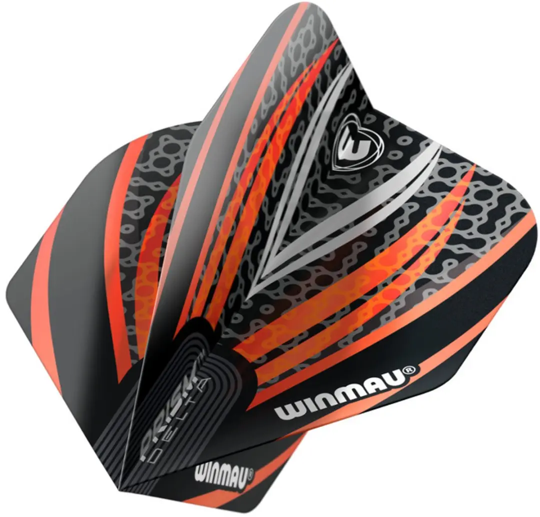 Winmau Prism Delta Dart Flights - 3 Stuks - Oranje/Wit/Zwart