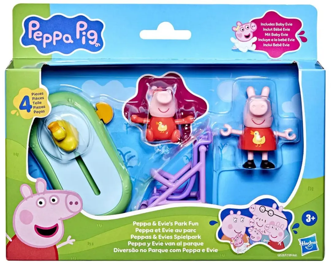 Peppa Pig Peppa & Evie Park Fun Figuur - Blauw