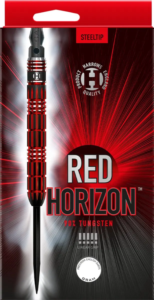 Harrows Red Horizon 90% Tungsten Darts - 3 Stuks - Rood