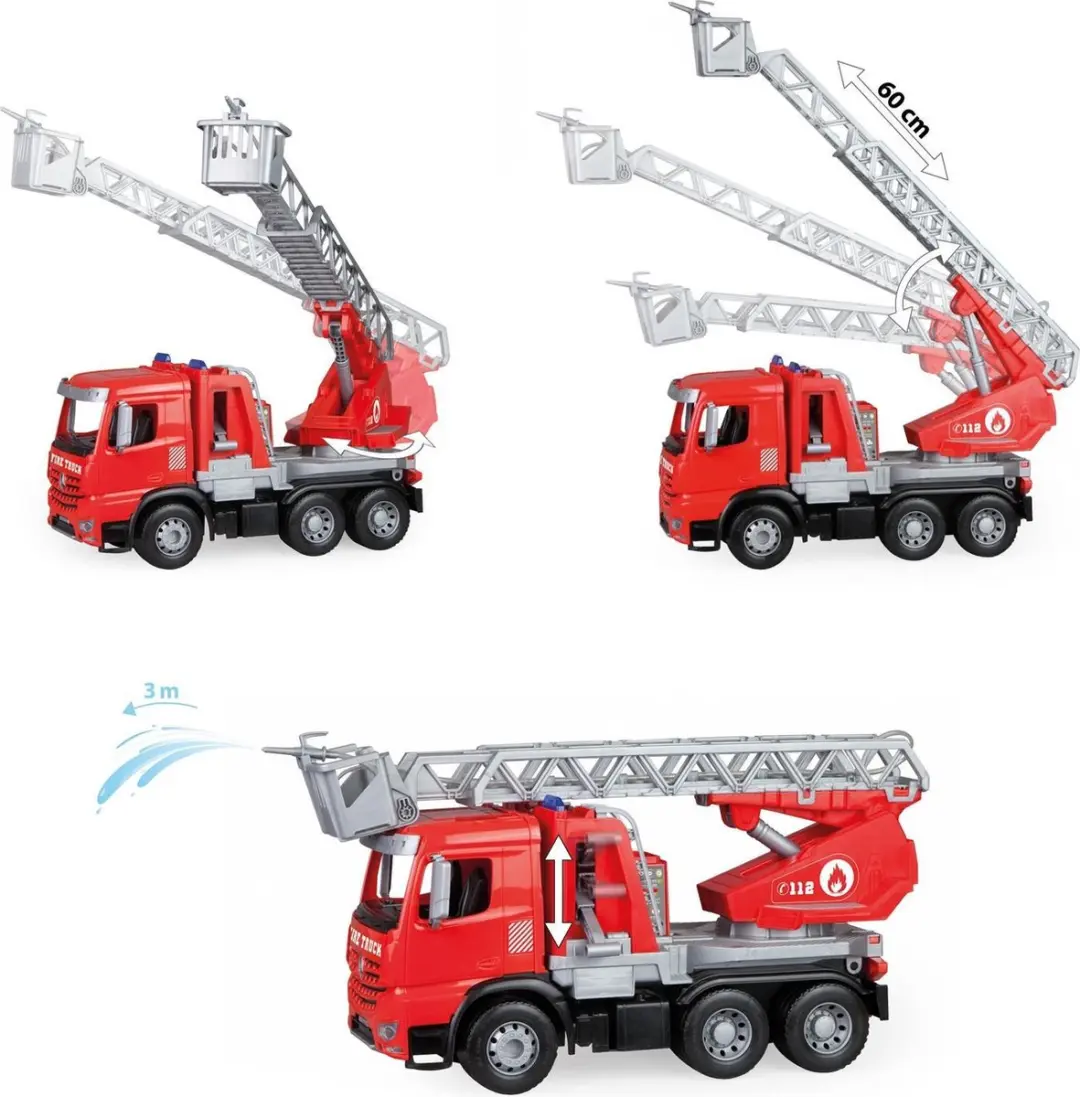 Lena Worxx Mercedes-Benz Arocs Brandweerladderwagen 48cm SM04615 - Multicolor