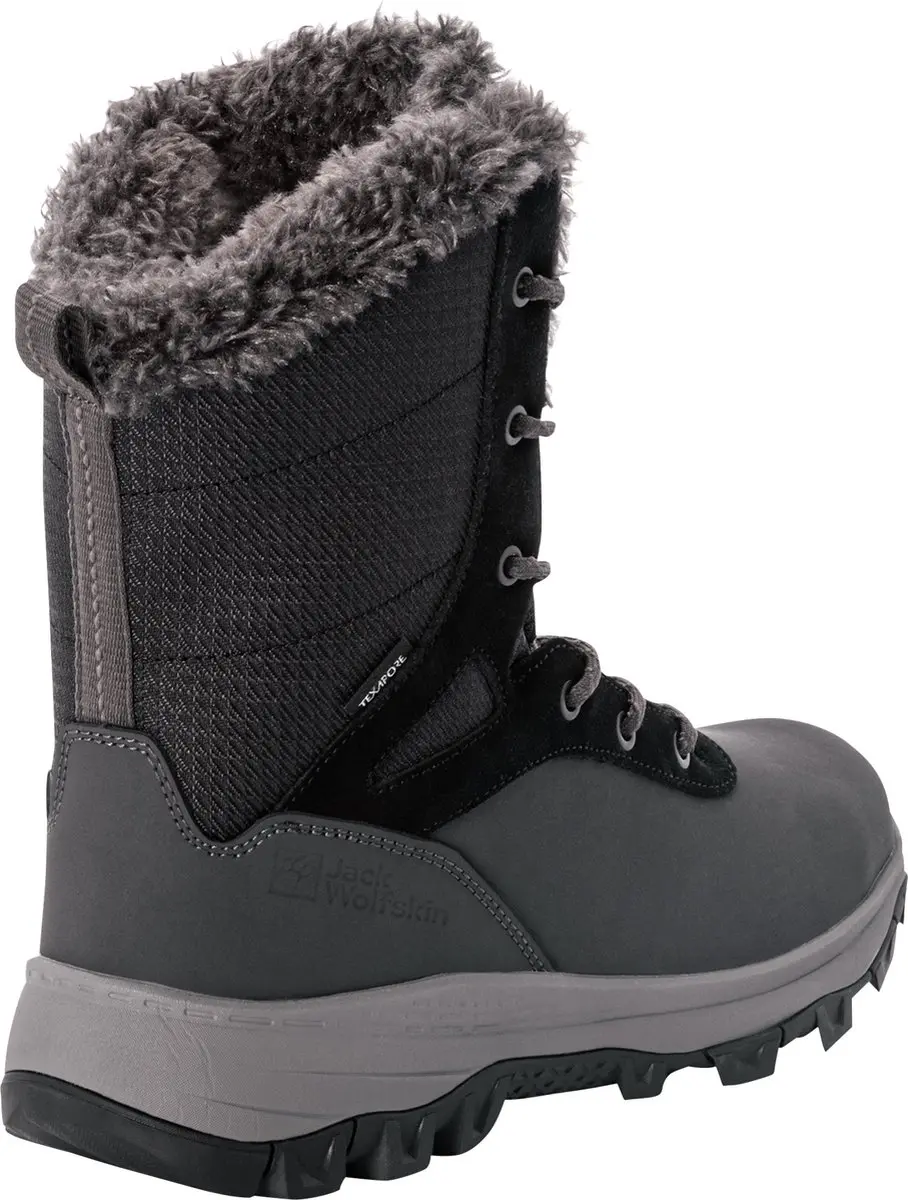 Jack Wolfskin Everquest Texapore High Snowboots Dames 37.5 - Zwart/Grijs