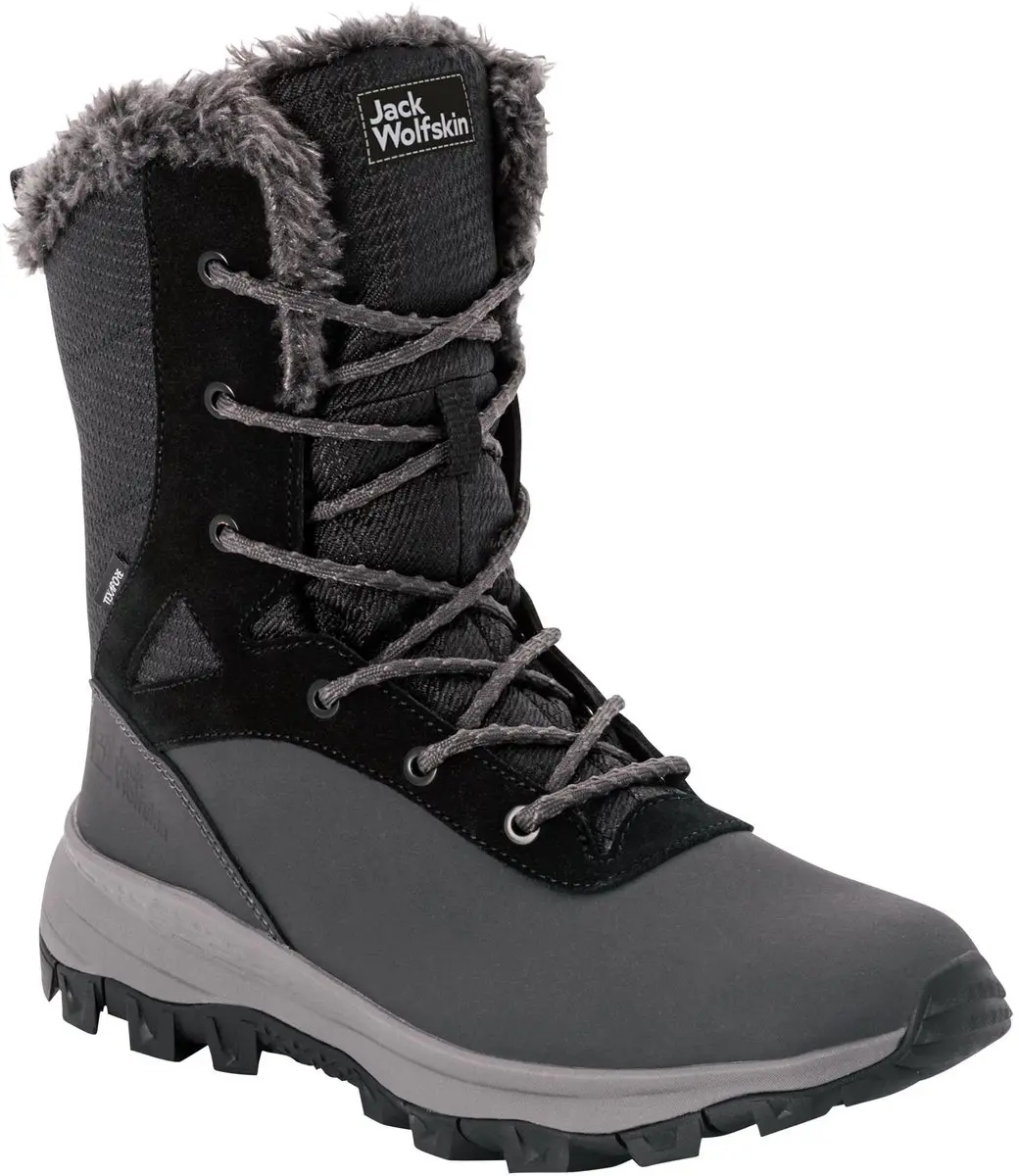 Jack Wolfskin Everquest Texapore High Snowboots Dames 37.5 - Zwart/Grijs