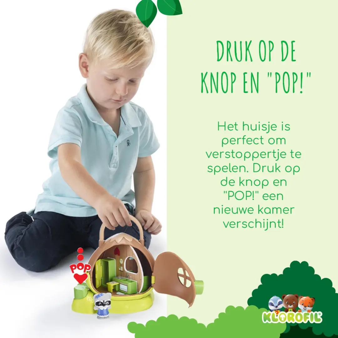 Klorofil Het Hazelnoothuis Speelset Poppenhuis - Raccoon Familie - 700205