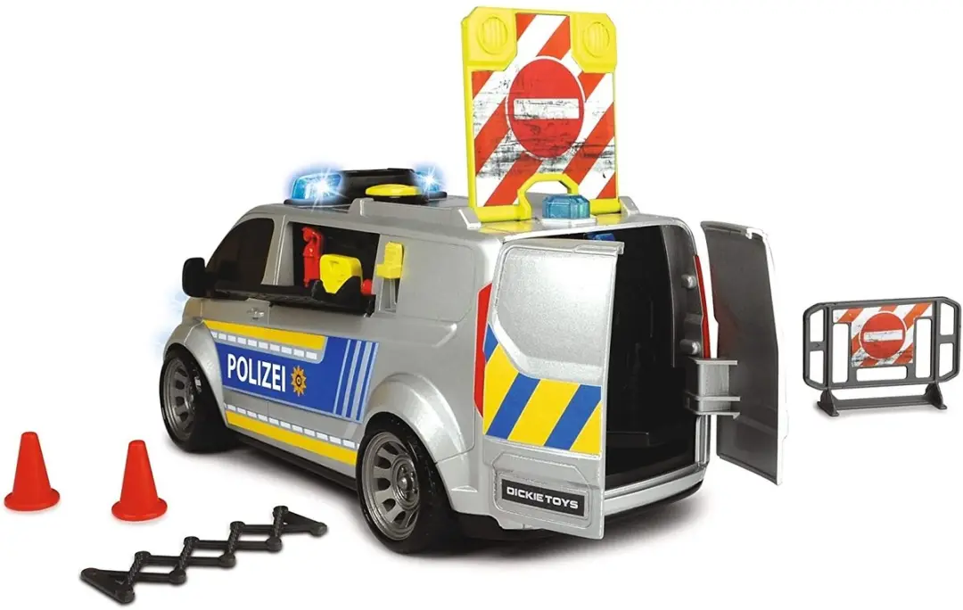 Dickie Ford Transit Politie Speelgoedauto - Multicolore