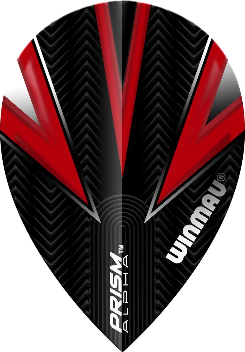 Winmau Prism Alpha Pear Dart Flights - Rood/Zwart