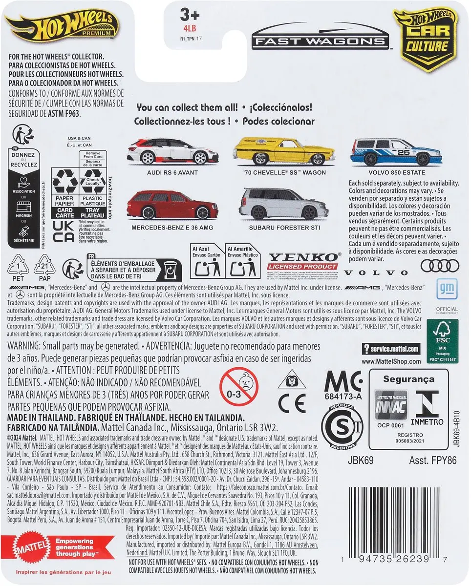 Hot Wheels Premium Autocultuur Fast Wagons Mercedes-Benz AMG Estate JBK69 - 1:64 - Rood