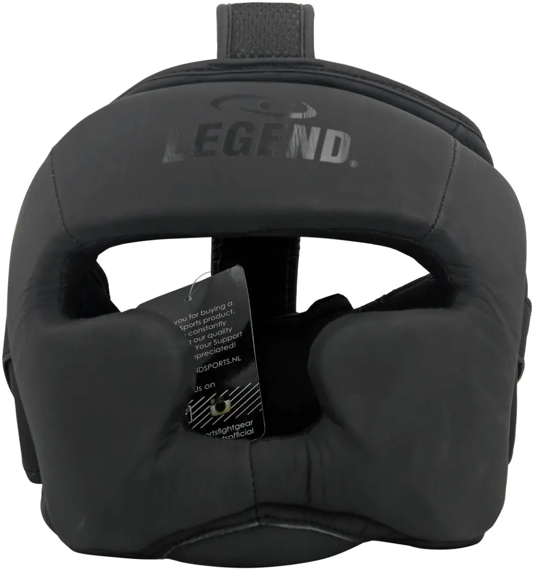 Legend Leder Hoofdbeschermer Mat Zwart - S