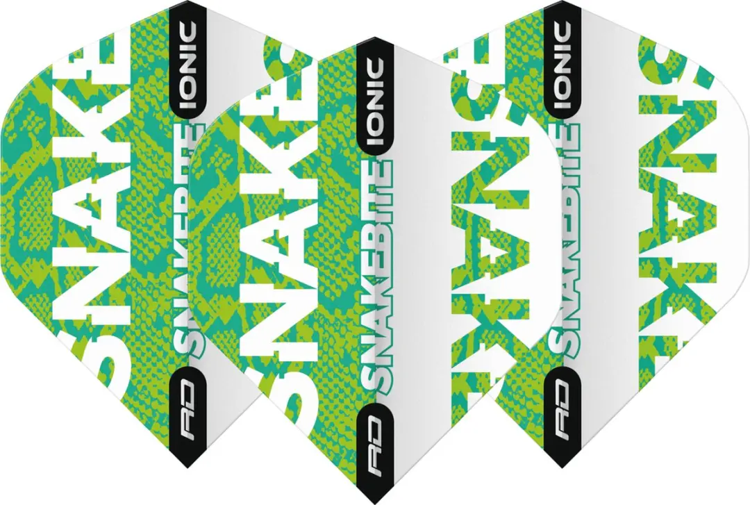 Red Dragon Peter Wright Hardcore Ionic Snakebite Dart Flights - Groen - 3 Stuks