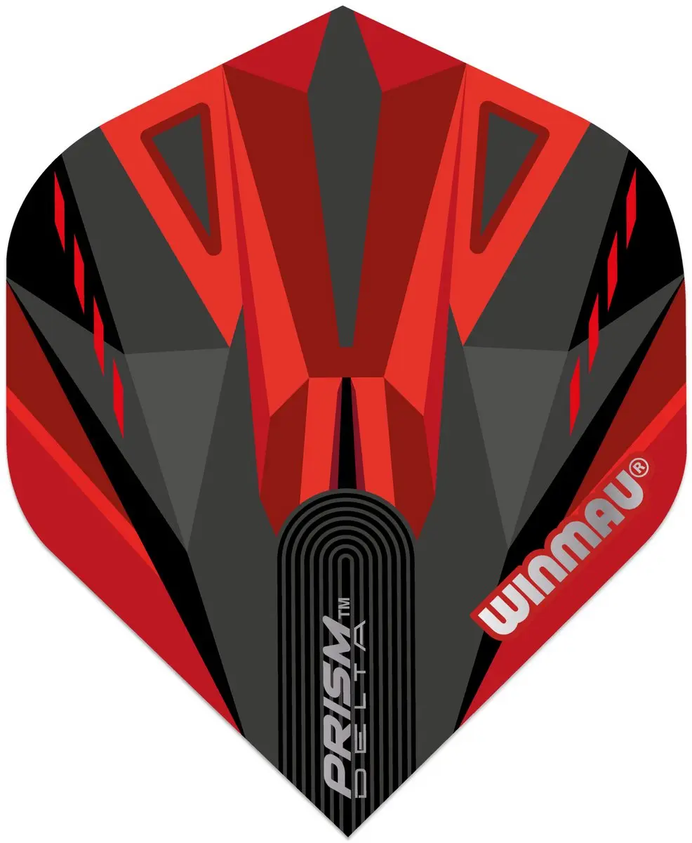 Winmau Prism Delta Dart Flights - 3 Stuks - Rood & Zwart