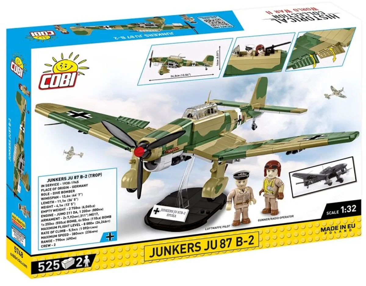 Cobi Junkers Ju 87 B-2 - 525 Stukken - Meerkleurig