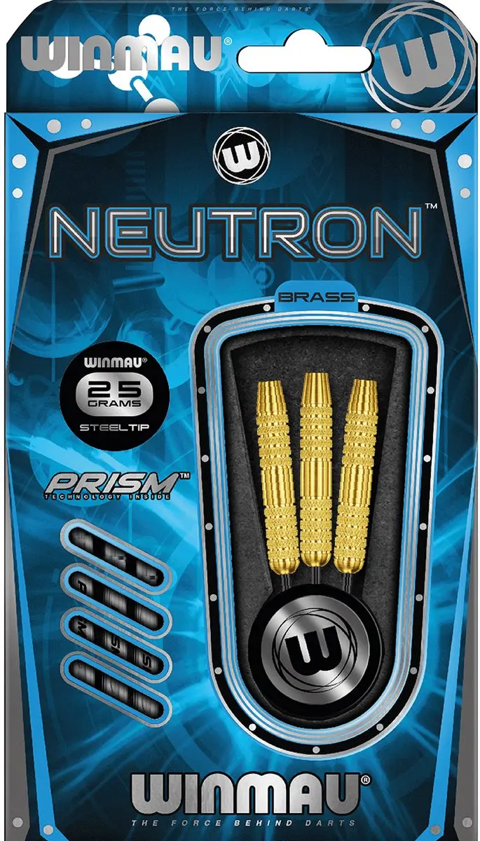 Winmau Neutron 3 Brass Dartpijlen - 3 Stuks - Zwart - afbeelding 6 van 6