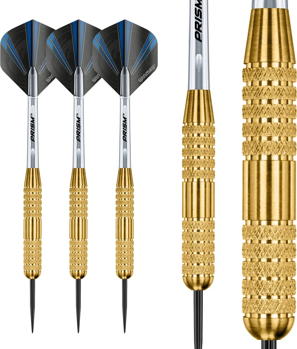 Winmau Neutron 3 Brass Dartpijlen - 3 Stuks - Zwart