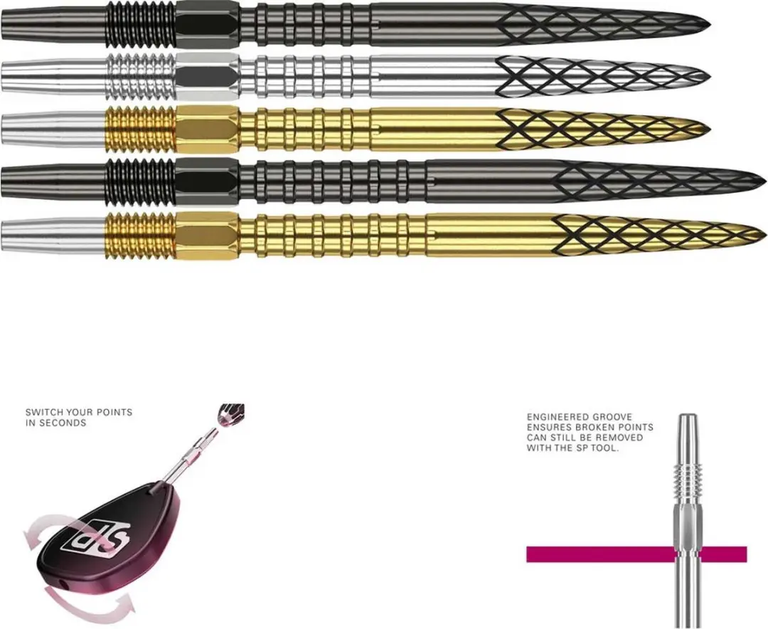 Target Swiss DS Surge Dart Points Gold - 26mm