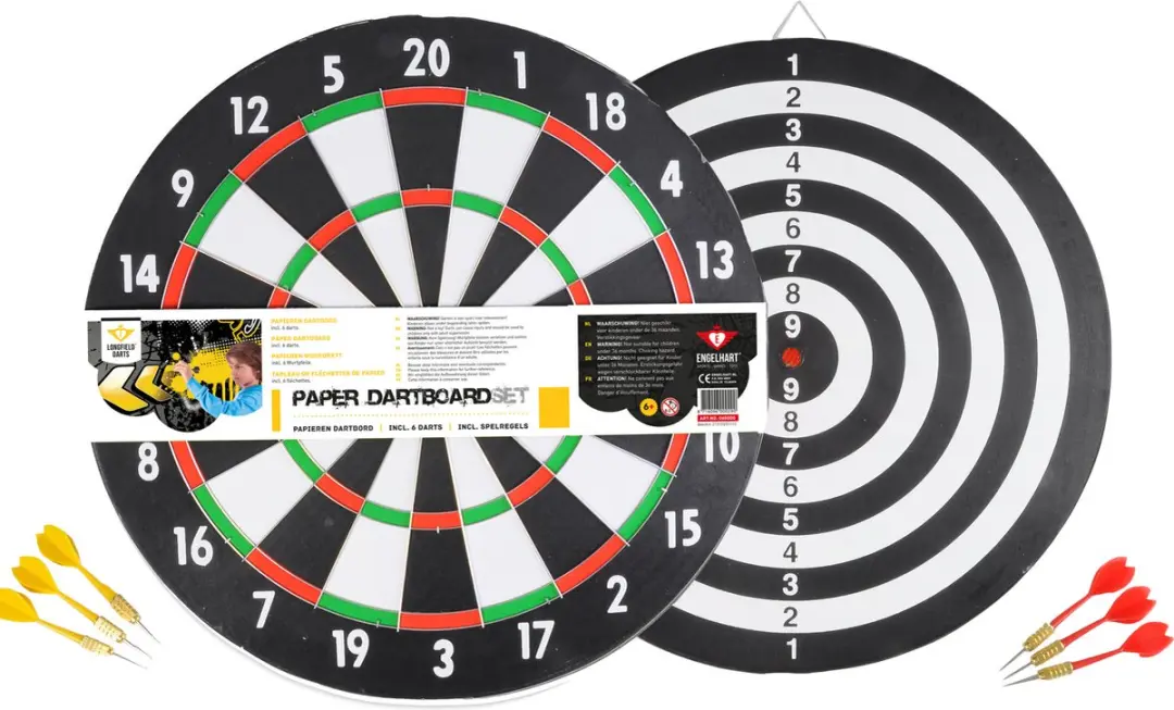 Longfield Darts Dartbord 43cm - 6 Pijlen 065000