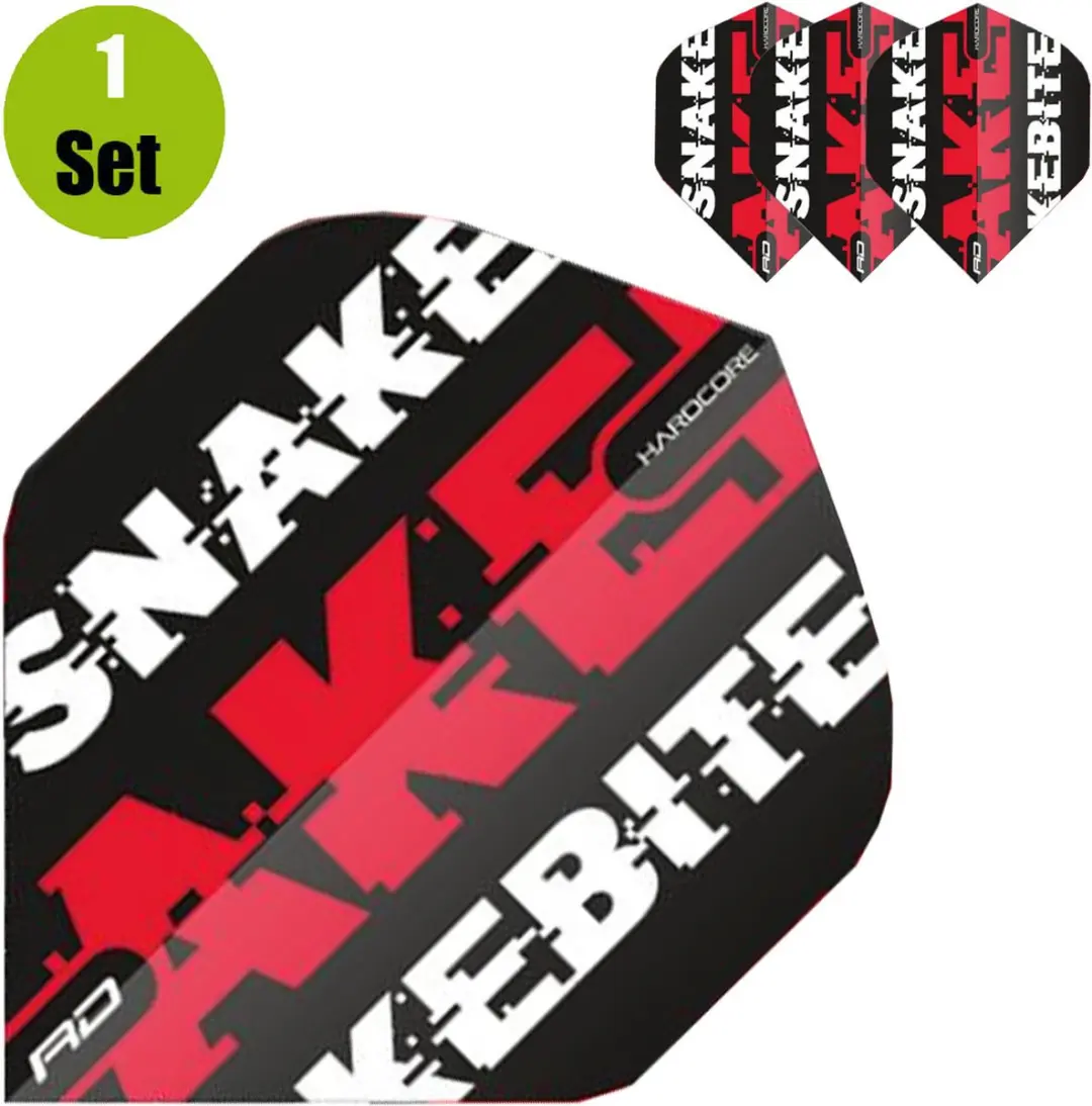 Red Dragon Peter Wright Snakebite Dart Flights TF6470 - Zwart