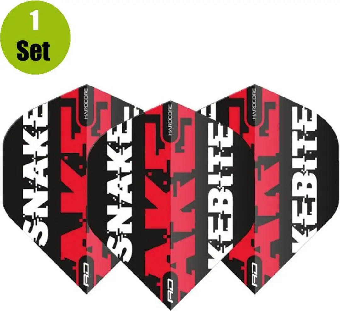 Red Dragon Peter Wright Snakebite Dart Flights TF6470 - Zwart