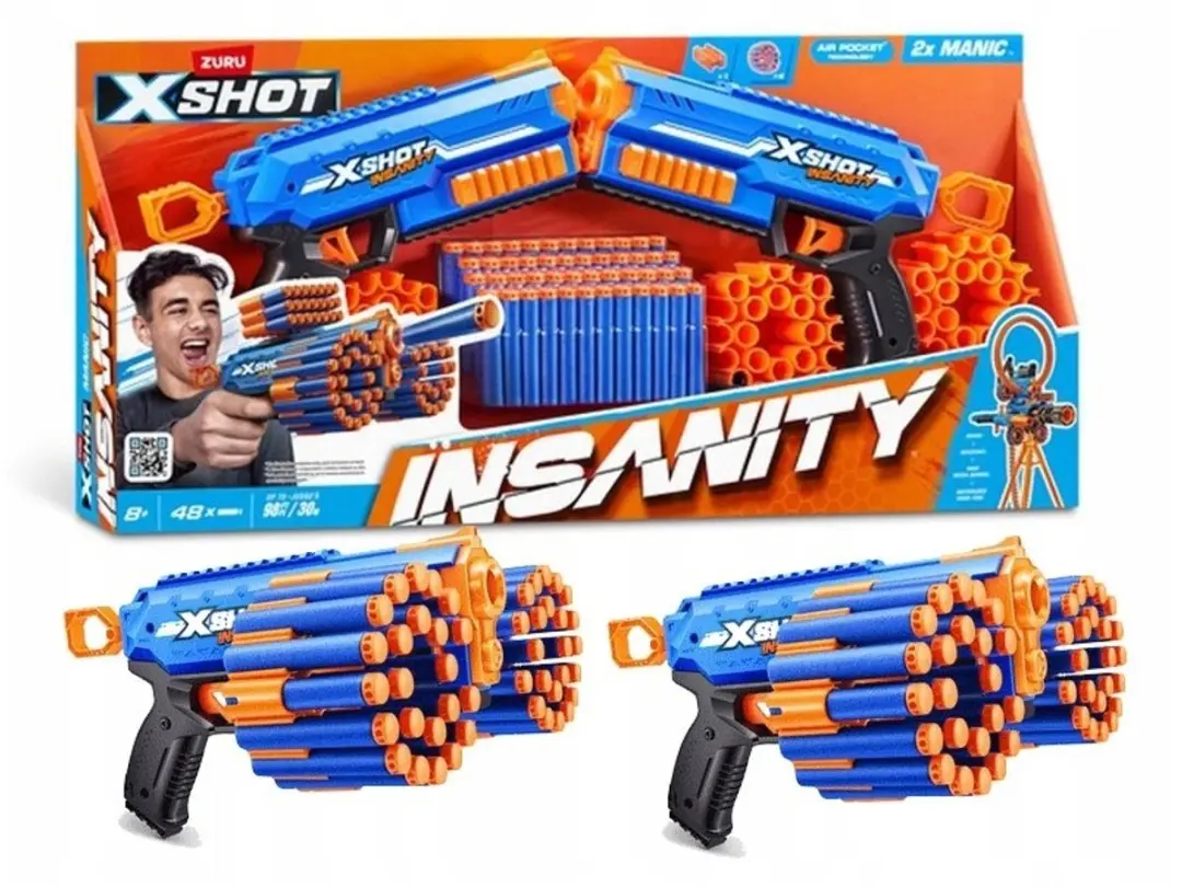 ZURU X-Shot Insanity Blaster 2-pack