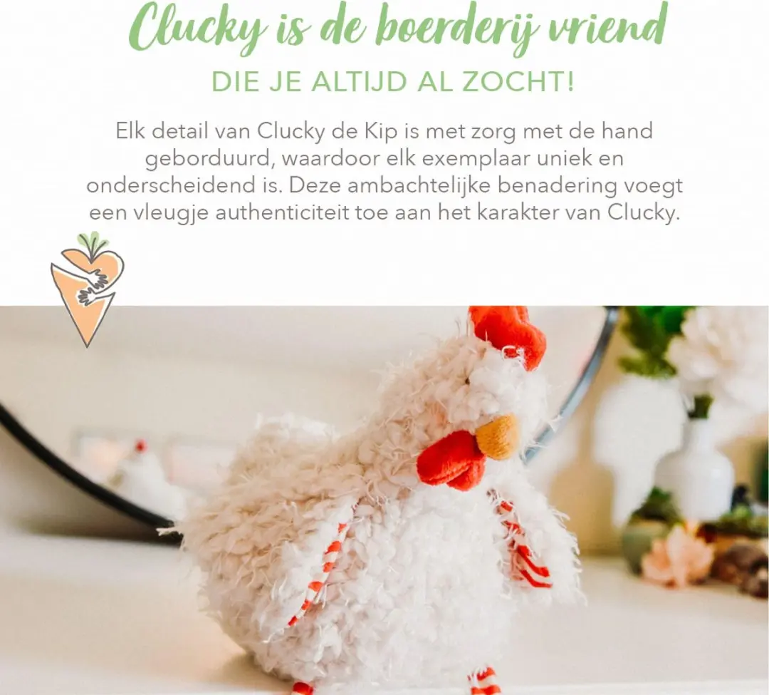 Bunnies By The Bay Clucky Knuffelkip 37cm