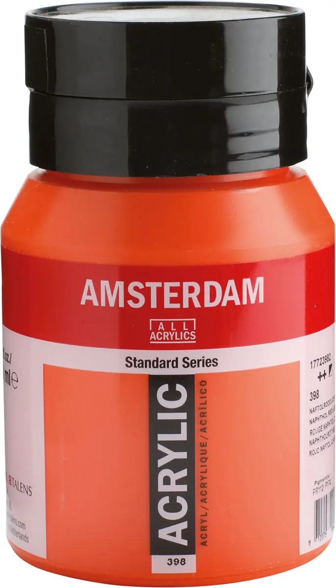 Amsterdam Standard Acrylverf 500ml - 398 Naftolrood Licht