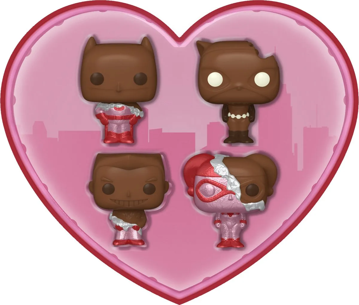 Funko Pocket Pop! DC Comics Valentines Chocolate Box - 4 Stuks