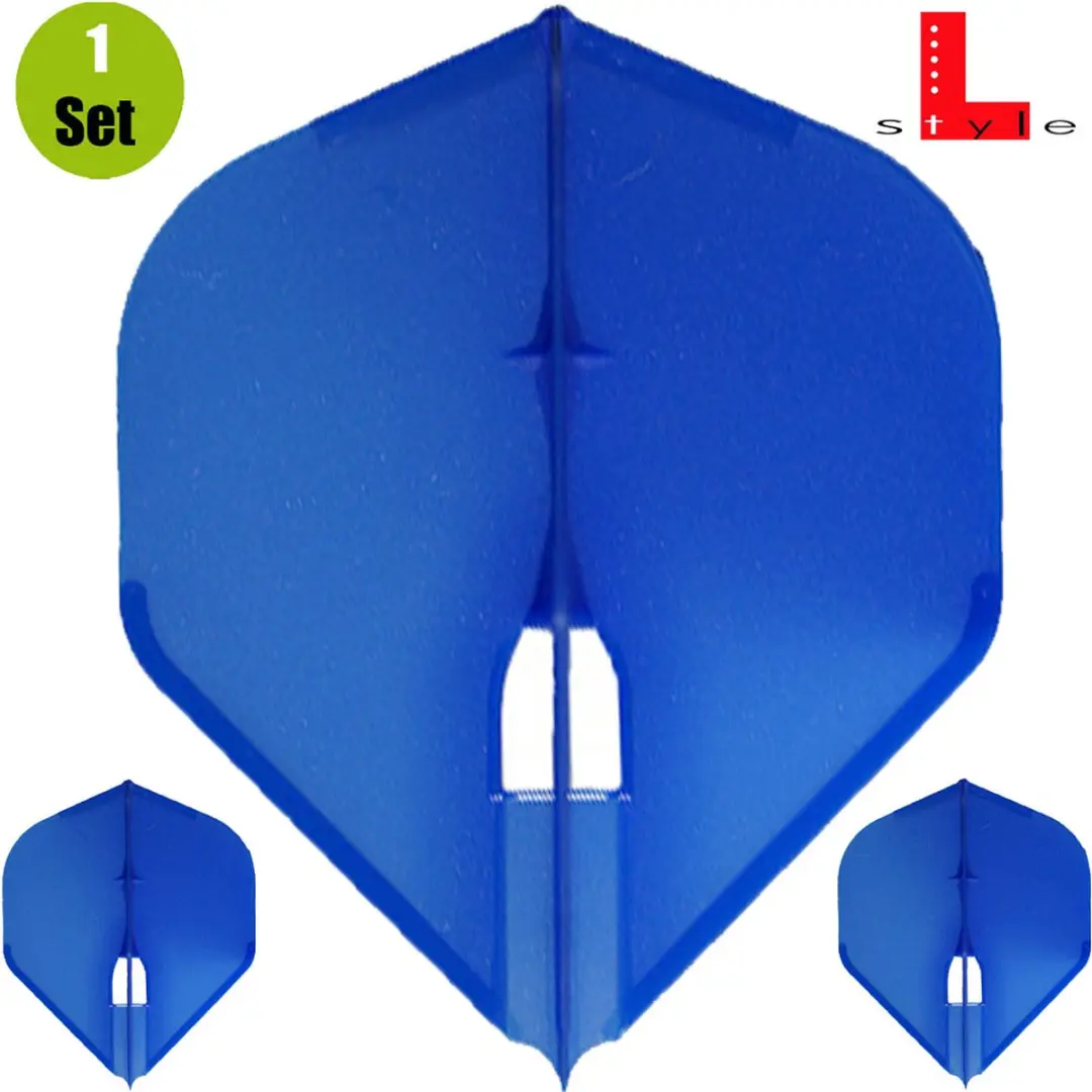 L-Style Champagne Flight L1 Standard Blauwe Dartvleugels - 3 Stuks - afbeelding 6 van 6