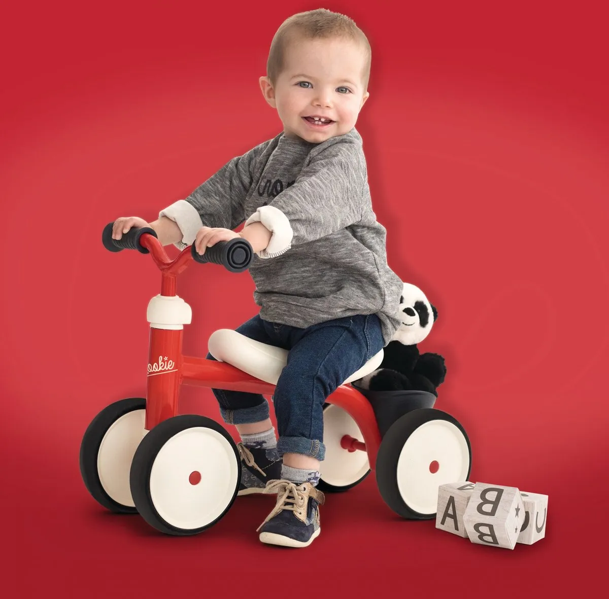 Smoby Rookie Loopauto Rood - 10 Inch