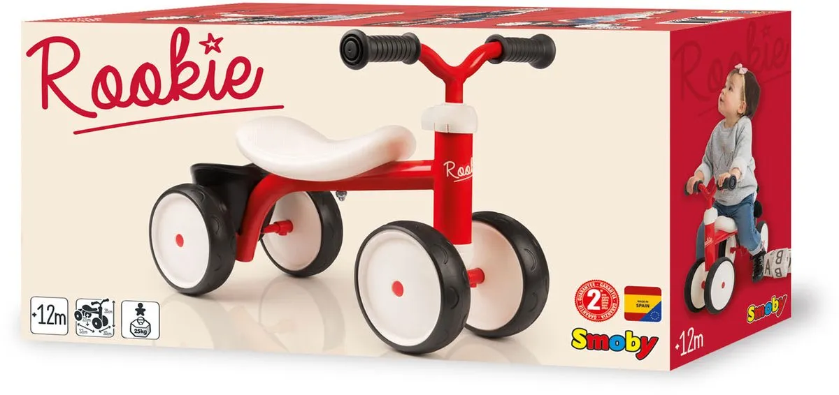 Smoby Rookie Loopauto Rood - 10 Inch