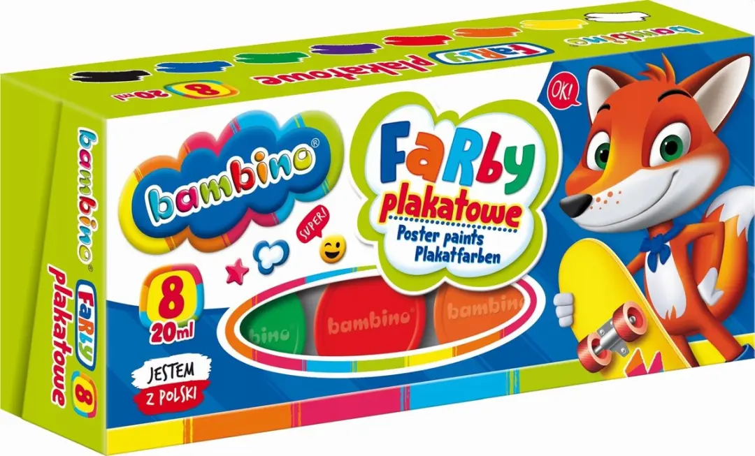 Bambino Plakkaatverf Set 8 Kleuren