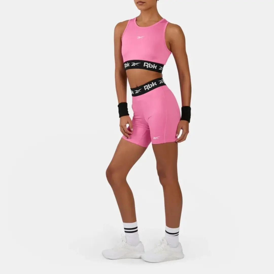 Reebok Ruched Biker Korte Broek - S - Roze