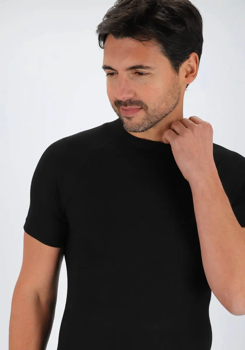 Ten Cate Thermo Shirt Short Sleeve Heren - Maat L - Zwart